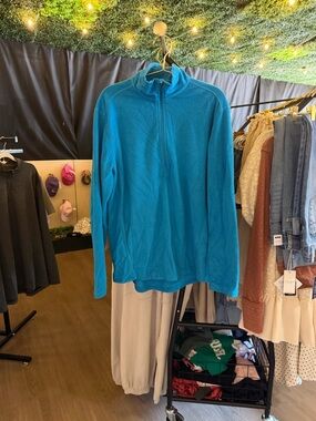 Eddie Bauer Quarter-Zip Pullover Sweater - Blue A073